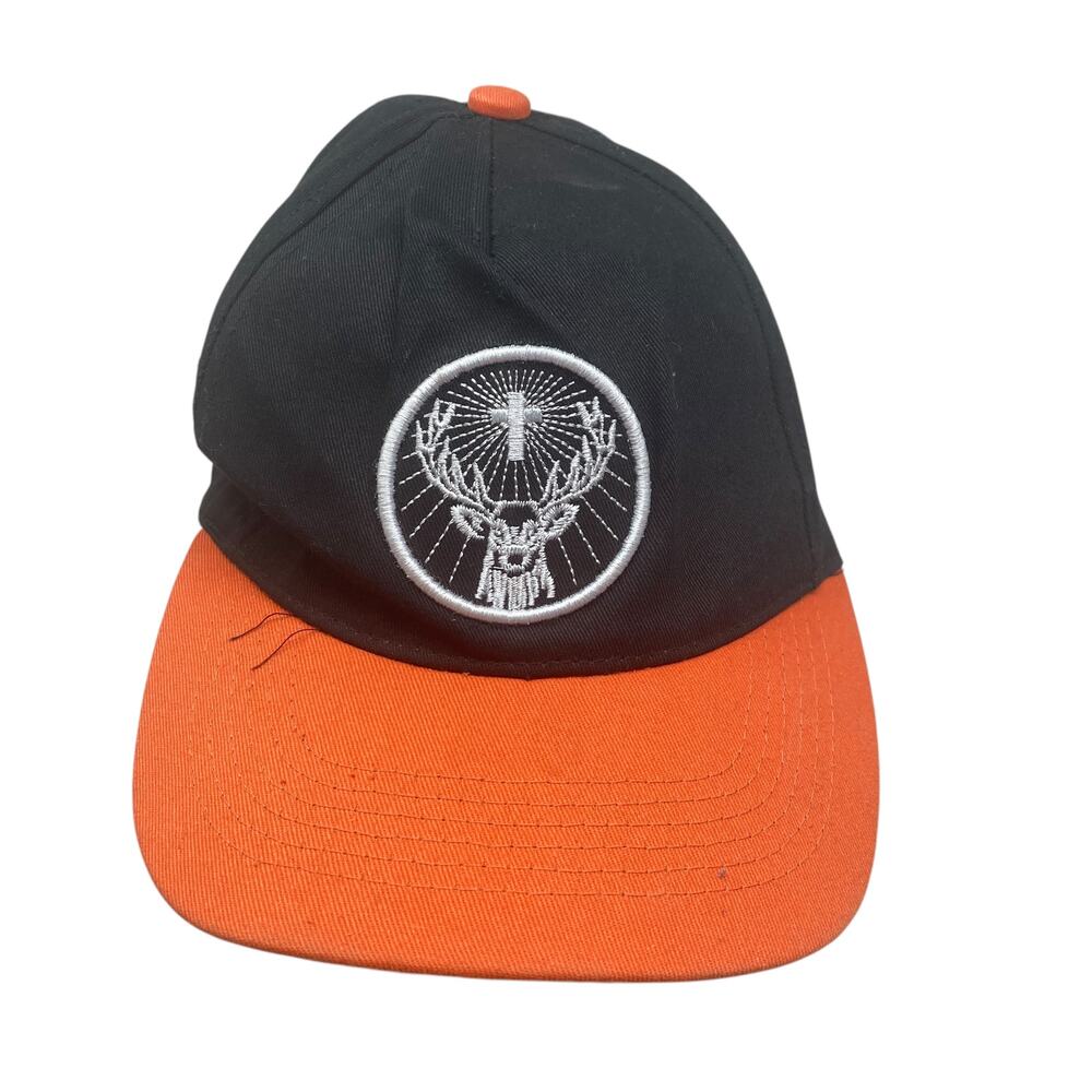 Jagermeister Baseball Hat Cap One Size black Orange Jager Shot Snapback
